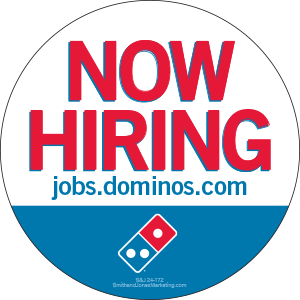 Now Hiring Sticker - Click Image to Close