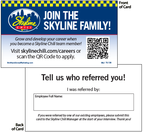 Join the Skyline Family BCS Card (2-Sided) - Click Image to Close